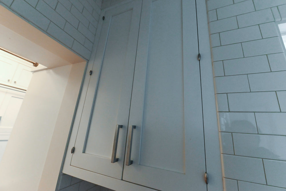 Premier Custom-Built Transitional White Butler's Pantry with Sub-Zero Refrigeration