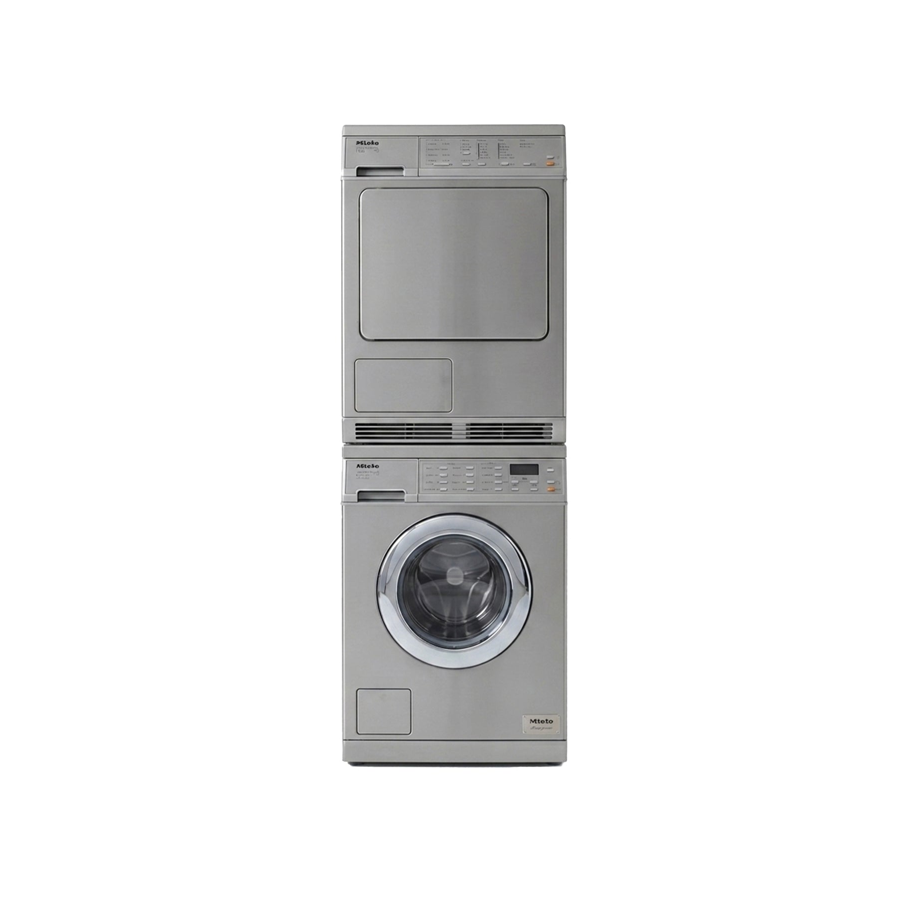 Miele 24" Stainless Steel Professional Stackable Laundry Suite