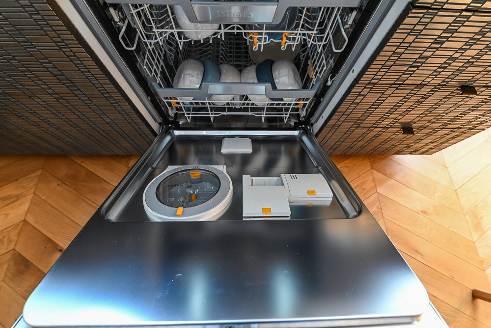"The Maison Moderne" Kitchen with La Cornue CornuFŽ 110 Range and Marble Top Table
