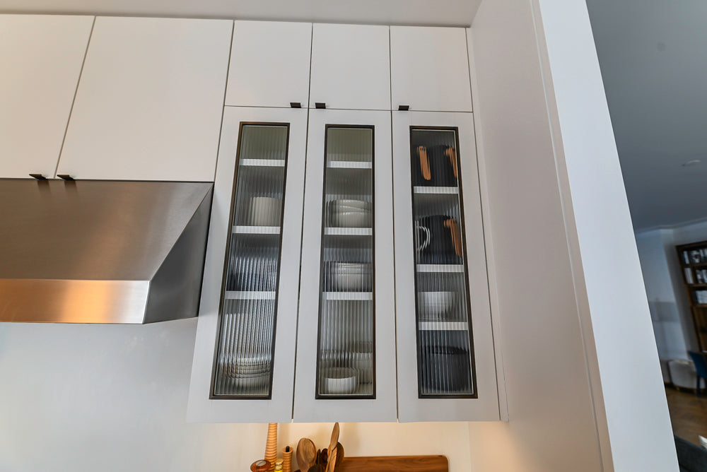 "The Maison Moderne" Kitchen with La Cornue CornuFŽ 110 Range and Marble Top Table