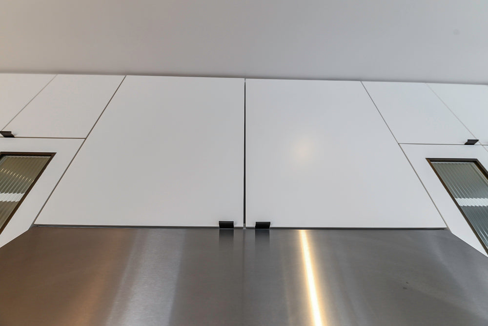 "The Maison Moderne" Kitchen with La Cornue CornuFŽ 110 Range and Marble Top Table