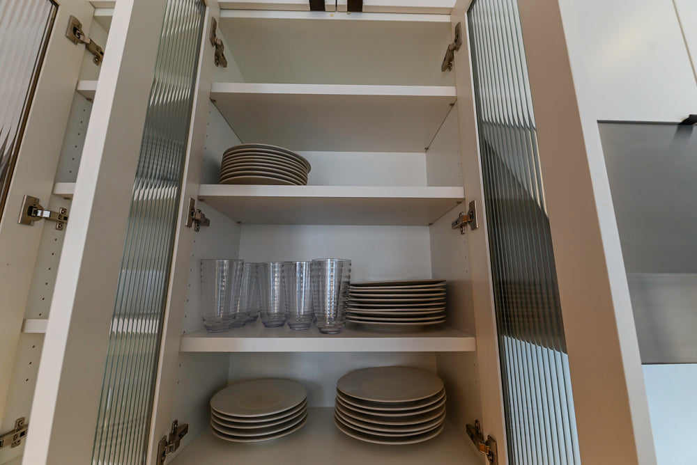 "The Maison Moderne" Kitchen with La Cornue CornuFŽ 110 Range and Marble Top Table