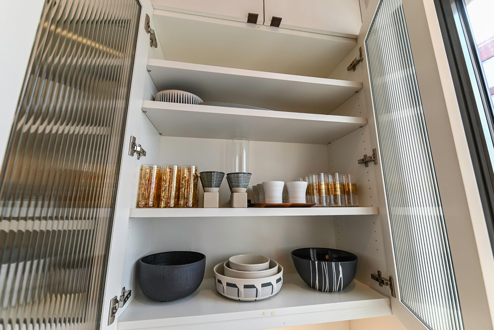 "The Maison Moderne" Kitchen with La Cornue CornuFŽ 110 Range and Marble Top Table