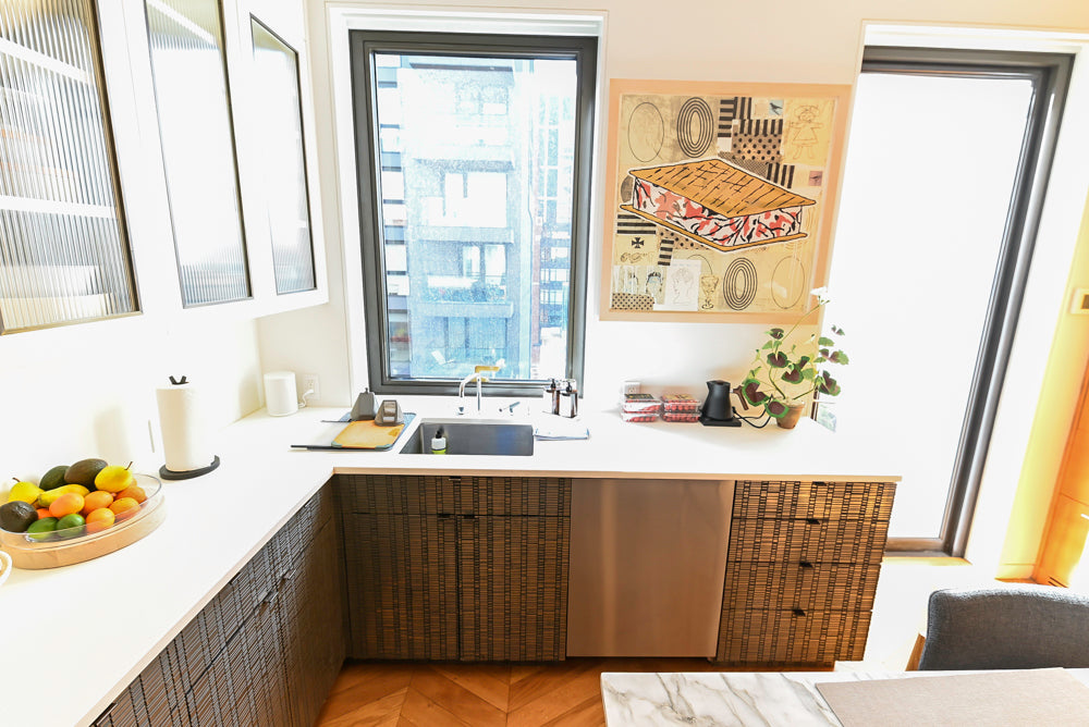 "The Maison Moderne" Kitchen with La Cornue CornuFŽ 110 Range and Marble Top Table