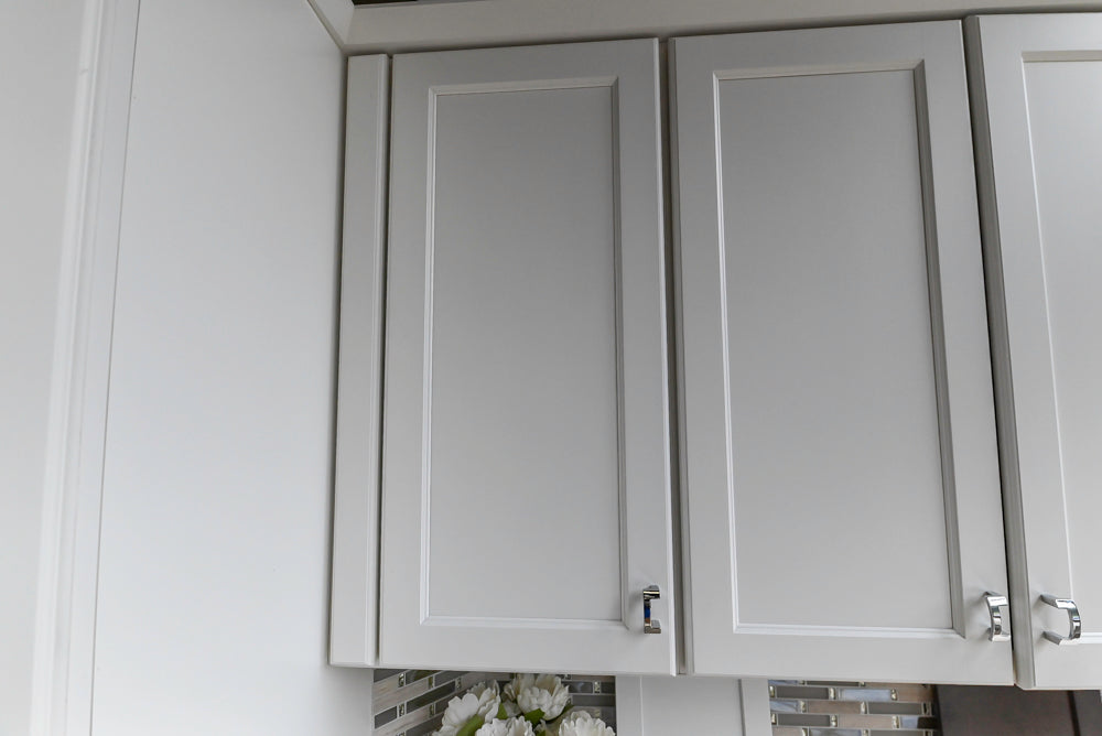 Mid Continent Traditional White Partial Kitchen with Island, Sink and Faucet