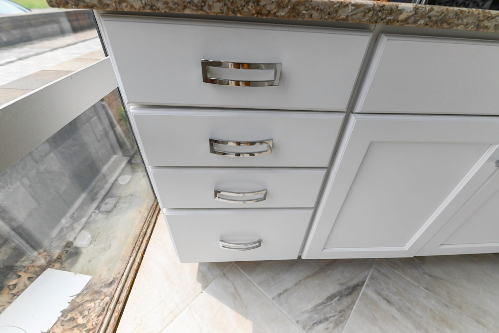 Mid Continent Traditional White Partial Kitchen with Island, Sink and Faucet