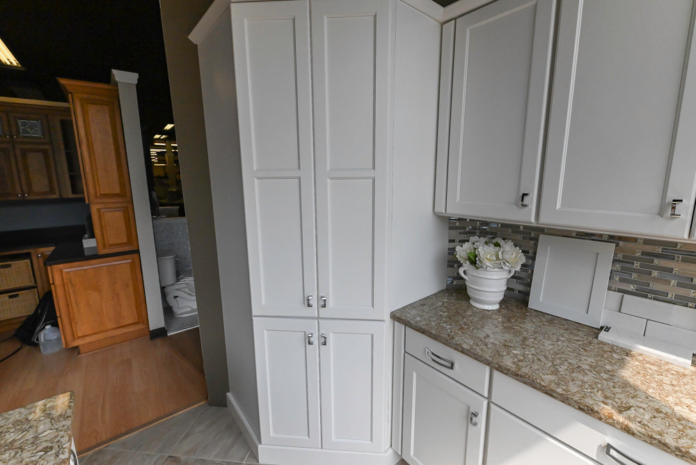 Mid Continent Traditional White Partial Kitchen with Island, Sink and Faucet
