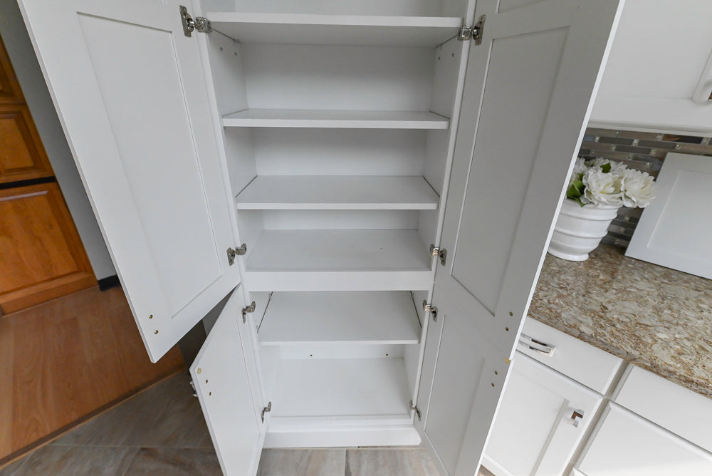 Mid Continent Traditional White Partial Kitchen with Island, Sink and Faucet
