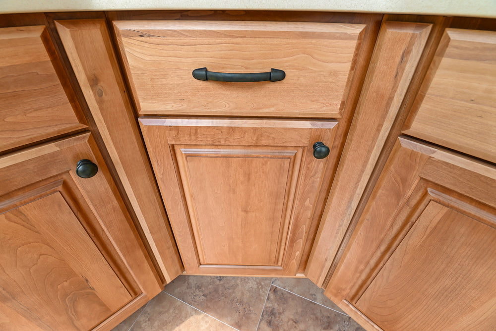 Decora Plaza Cherry Wheatfield Traditional Butler's Pantry with Kohler Sink & Faucet