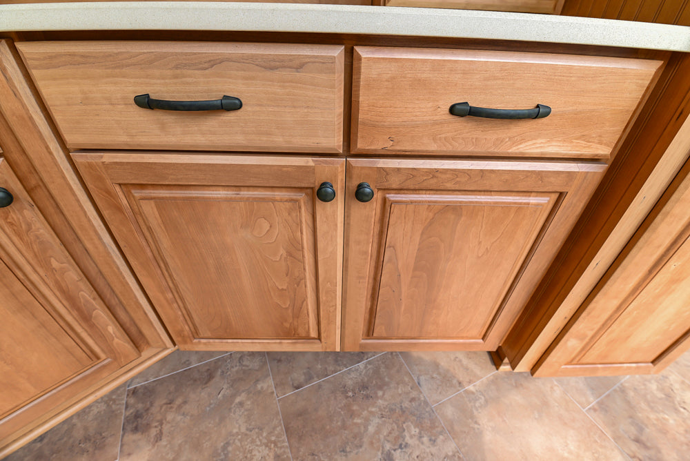 Decora Plaza Cherry Wheatfield Traditional Butler's Pantry with Kohler Sink & Faucet