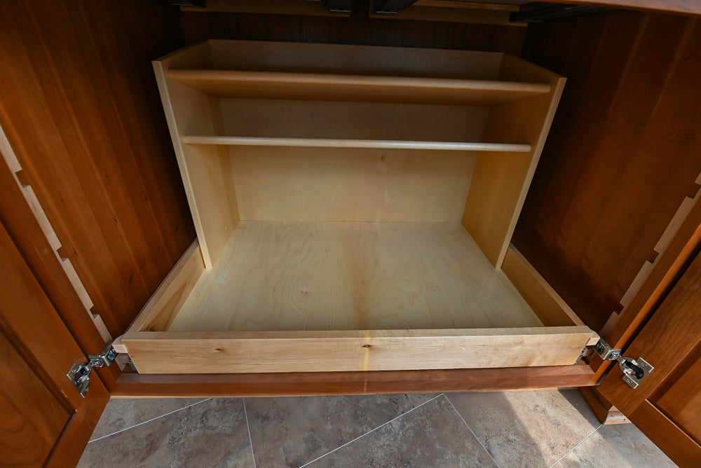 Decora Plaza Cherry Wheatfield Traditional Butler's Pantry with Kohler Sink & Faucet