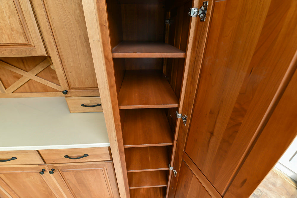 Decora Plaza Cherry Wheatfield Traditional Butler's Pantry with Kohler Sink & Faucet