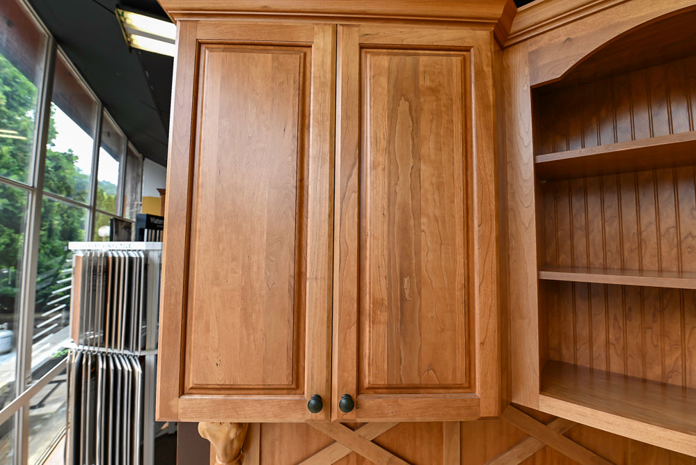 Decora Plaza Cherry Wheatfield Traditional Butler's Pantry with Kohler Sink & Faucet