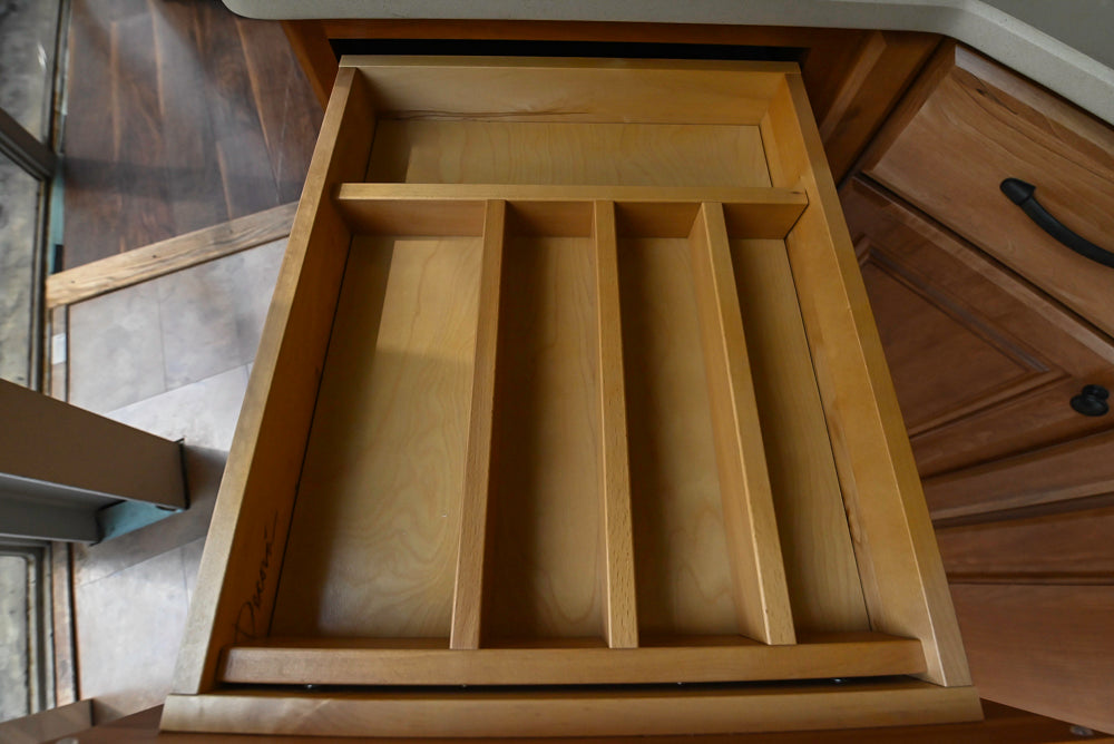 Decora Plaza Cherry Wheatfield Traditional Butler's Pantry with Kohler Sink & Faucet