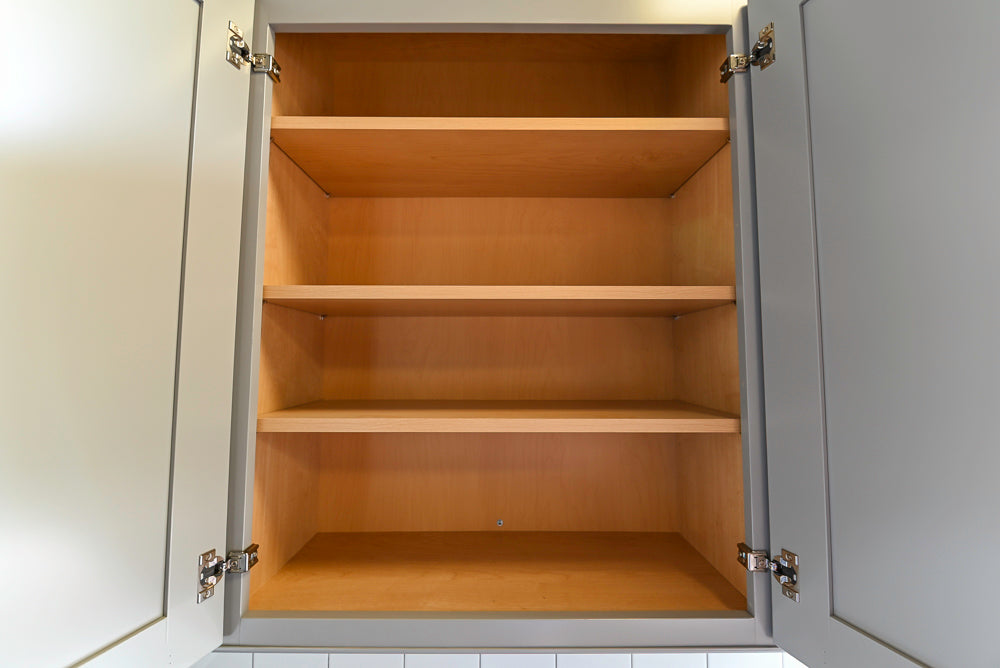 Merillat Transitional White Butler's Pantry with Black Soapstone Countertops and Sink & Faucet