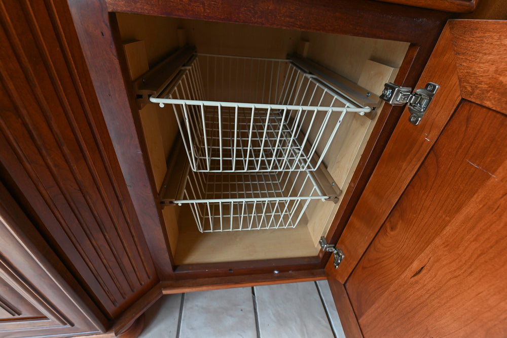 Merillat Masterpiece Civano Cherry Wood Kitchen Corner with Kohler Sink & Faucet
