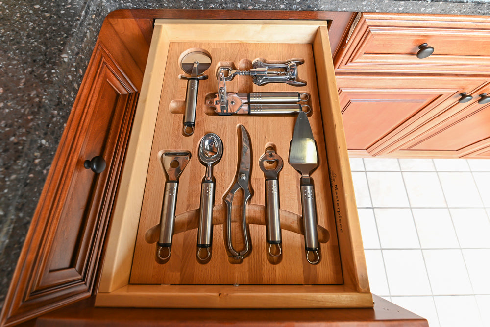 Merillat Masterpiece Civano Cherry Wood Kitchen Corner with Kohler Sink & Faucet