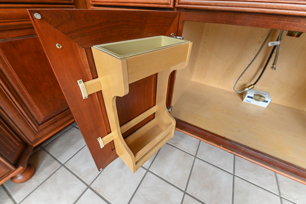 Merillat Masterpiece Civano Cherry Wood Kitchen Corner with Kohler Sink & Faucet