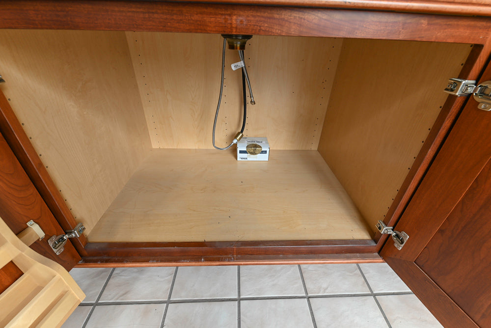 Merillat Masterpiece Civano Cherry Wood Kitchen Corner with Kohler Sink & Faucet