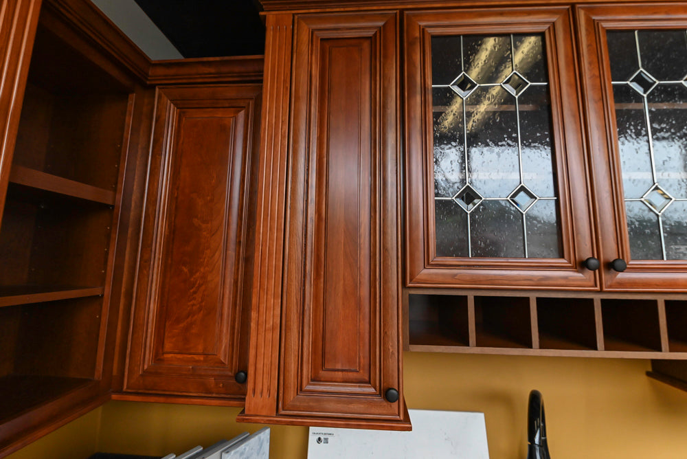 Merillat Masterpiece Civano Cherry Wood Kitchen Corner with Kohler Sink & Faucet