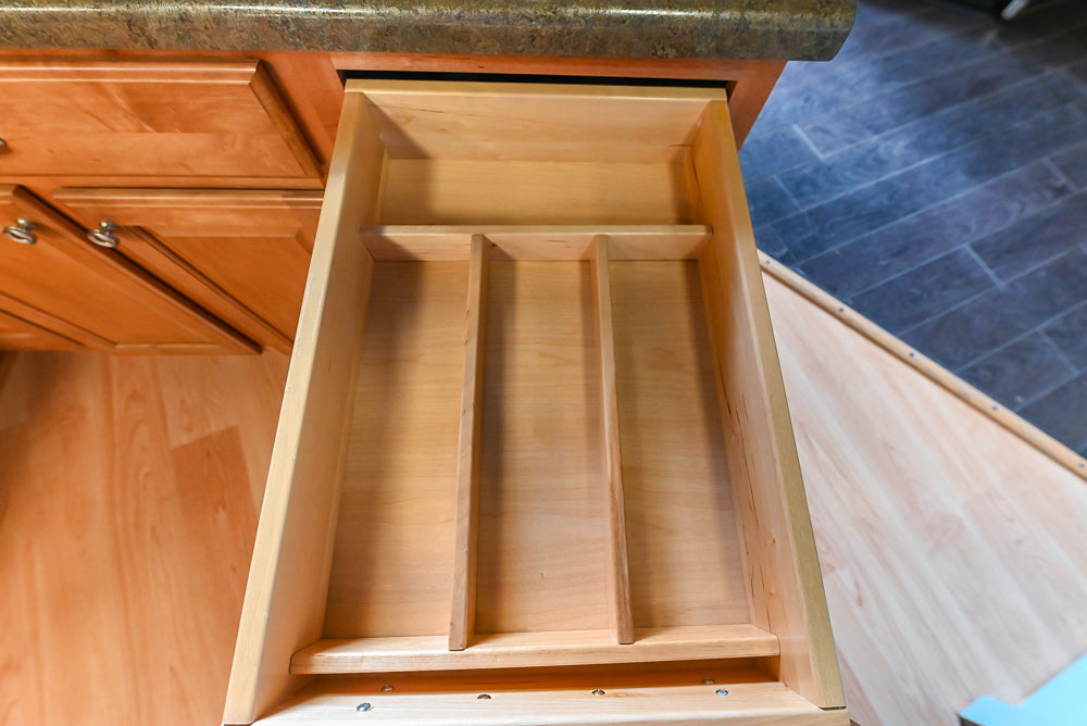 Merillat Traditional Wooden Partial Kitchen with Sink and Faucet