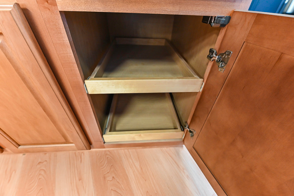 Merillat Traditional Wooden Partial Kitchen with Sink and Faucet