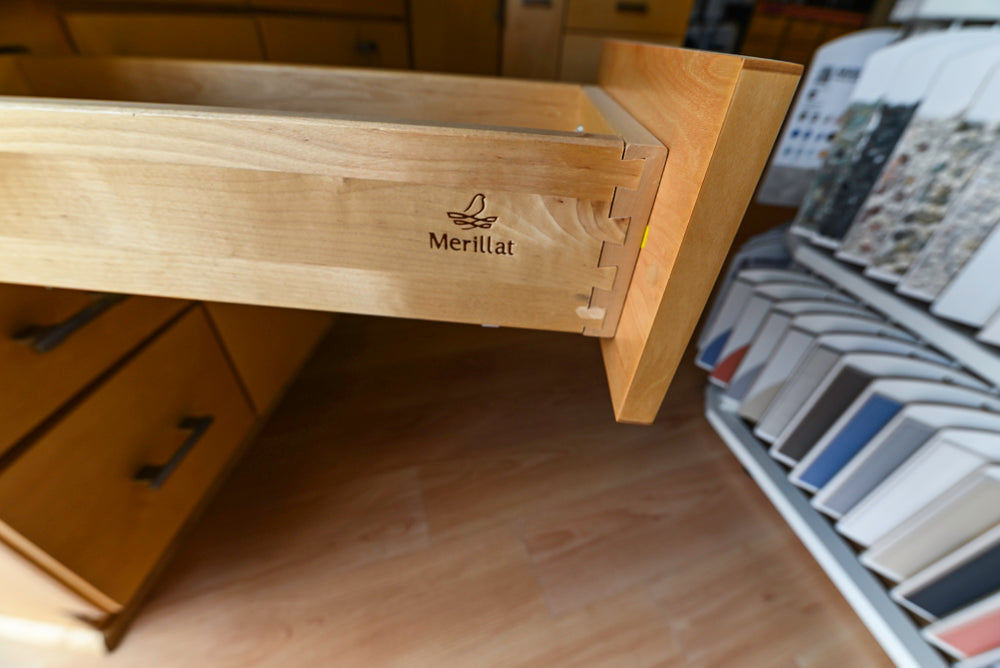 Merillat Classic Fusion Natural Maple Transitional Corner Pantry with Sink and Faucet