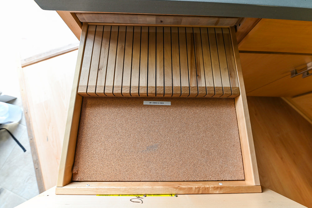 Merillat Classic Fusion Natural Maple Transitional Corner Pantry with Sink and Faucet