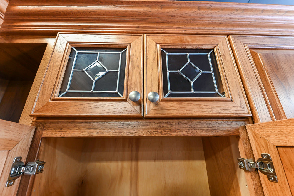 Merillat Masterpiece Bentley Hickory Wood Partial Kitchen Corner with Sink and Faucet