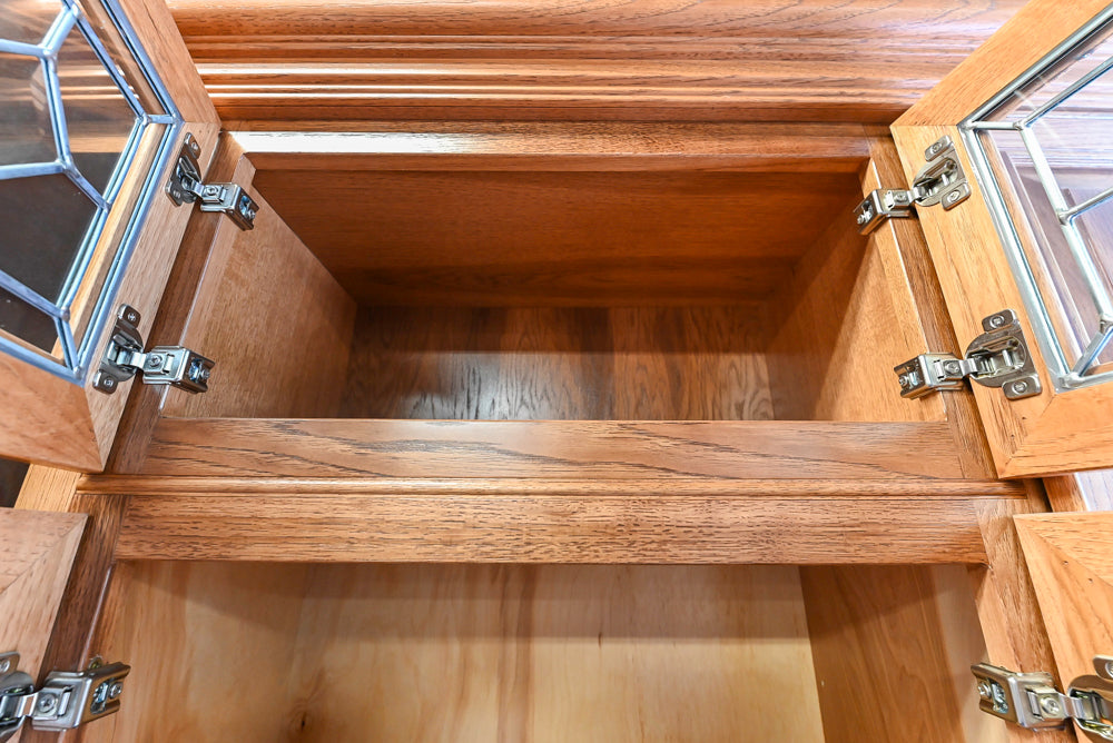 Merillat Masterpiece Bentley Hickory Wood Partial Kitchen Corner with Sink and Faucet