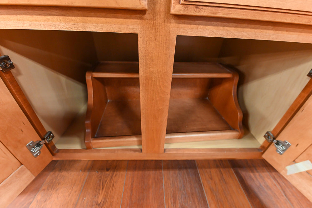 Decora Traditional Wooden Partial Kitchen with Island, Granite Countertops and Kohler Cast Iron Farmhouse Sink