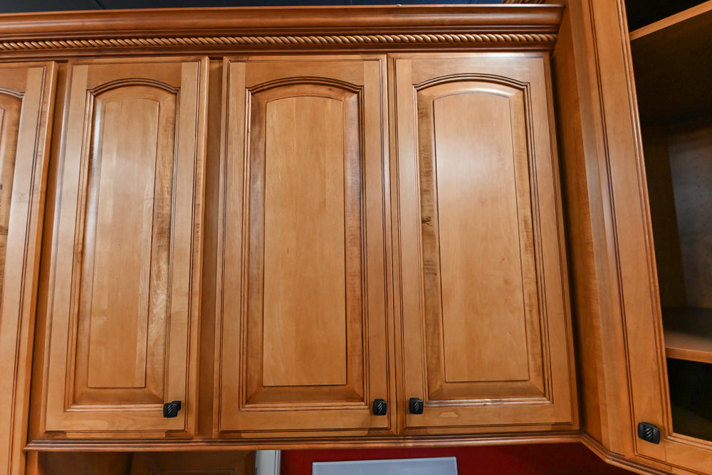 Decora Traditional Wooden Partial Kitchen with Island, Granite Countertops and Kohler Cast Iron Farmhouse Sink