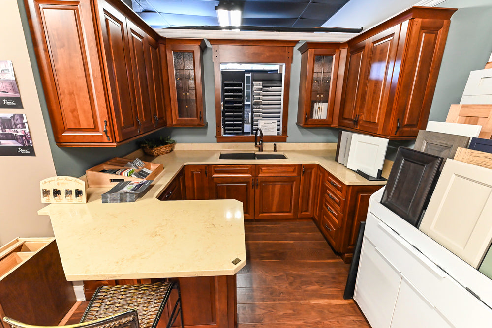 Decora Traditional Wooden Partial Corner Kitchen with Sink and Faucet