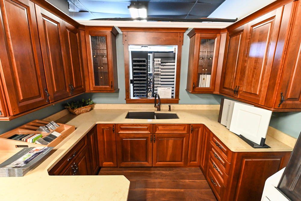Decora Traditional Wooden Partial Corner Kitchen with Sink and Faucet