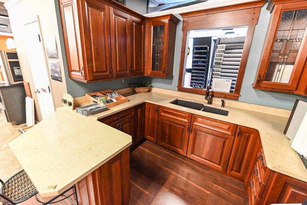 Decora Traditional Wooden Partial Corner Kitchen with Sink and Faucet