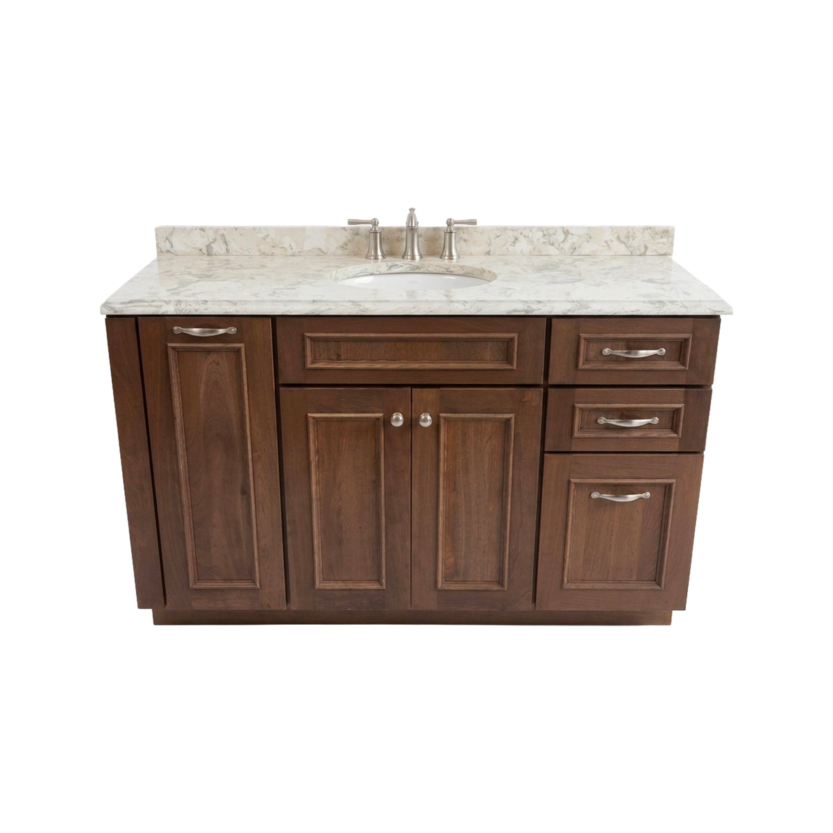 Merillat 55" Traditional Wooden Freestanding Single Vanity Suite