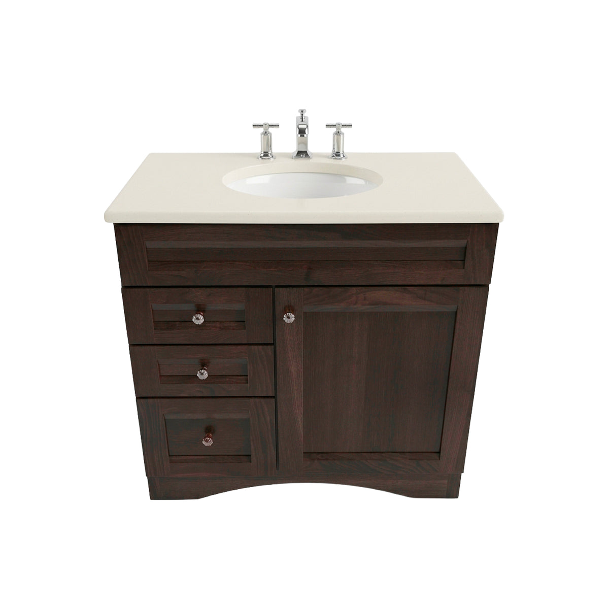 Merillat 36" Laredo Slate Hickory Traditional Vanity Suite