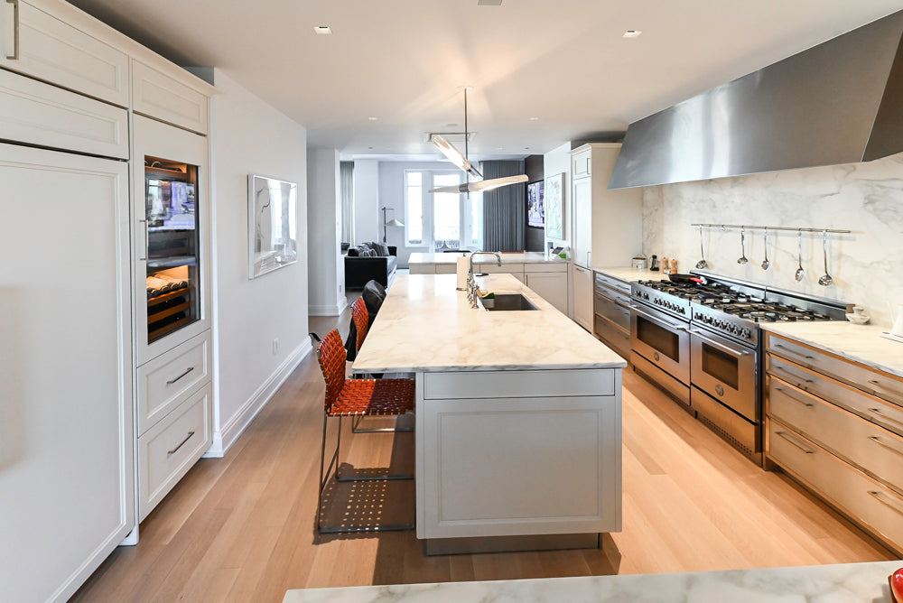 SieMatic Transitional White Kitchen with Island & Luxury Appliances