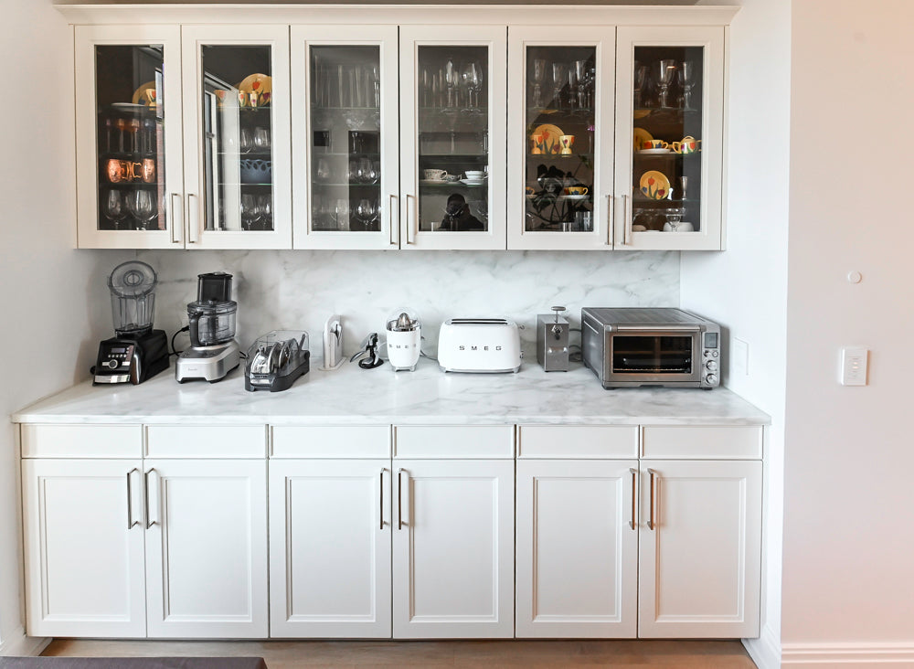 SieMatic Transitional White Kitchen with Island & Luxury Appliances