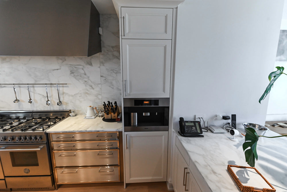 SieMatic Transitional White Kitchen with Island & Luxury Appliances