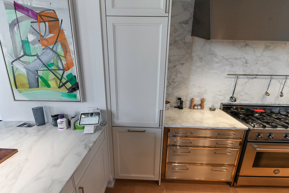 SieMatic Transitional White Kitchen with Island & Luxury Appliances