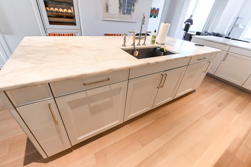 SieMatic Transitional White Kitchen with Island & Luxury Appliances