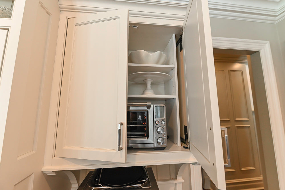 "The Berkley" Transitional White Kitchen with Island and 60" Wolf Range