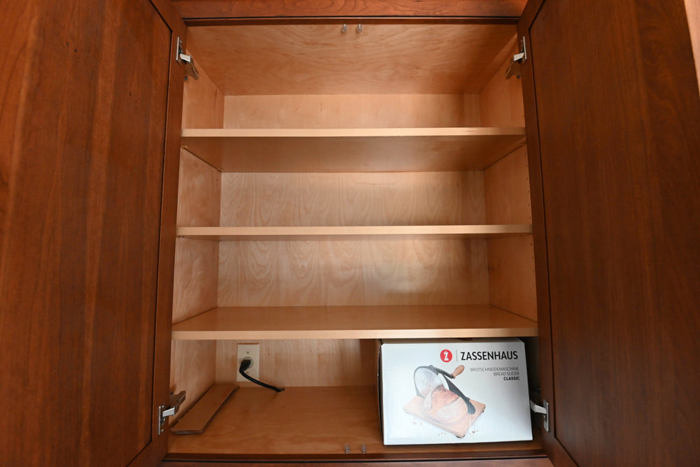 Plain & Fancy Traditional Wooden Side Pantry with Miele Coffee System