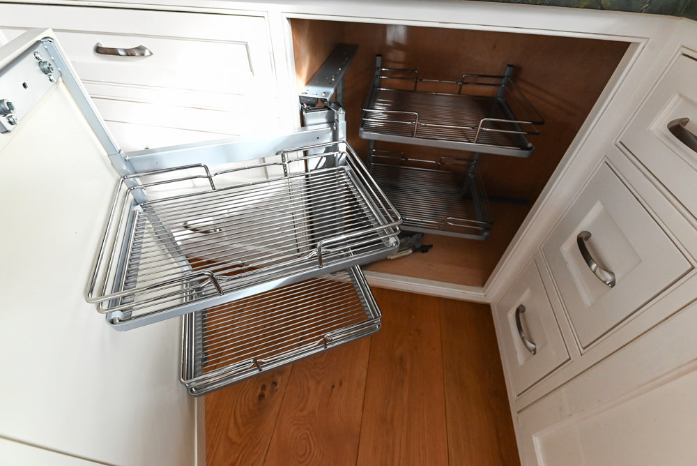 "The Providence" Custom Traditional White Kitchen with Wood Top Island & Monogram Appliances