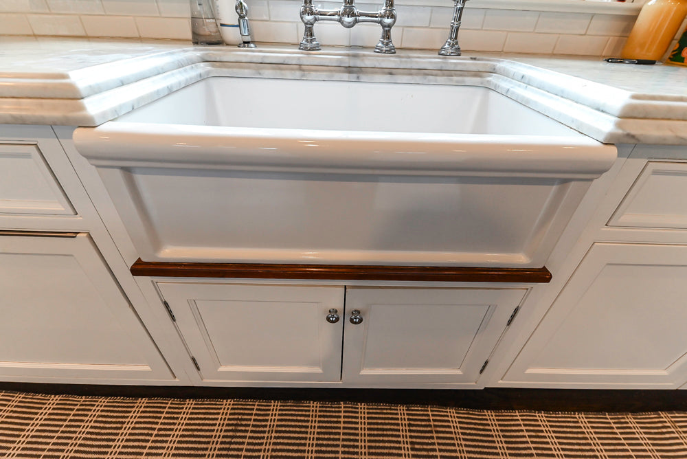 Premier Custom-Built White Transitional Kitchen with Island & Appliances