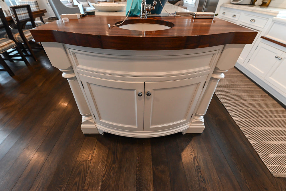 Premier Custom-Built White Transitional Kitchen with Island & Appliances