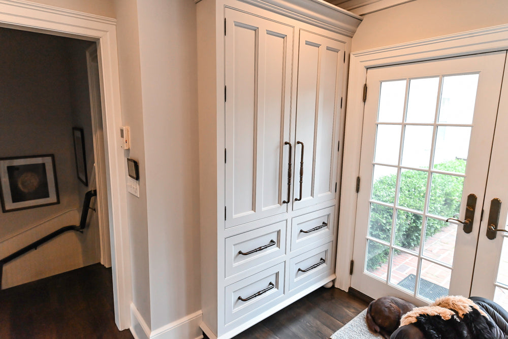 Premier Custom-Built White Transitional Kitchen with Island & Appliances