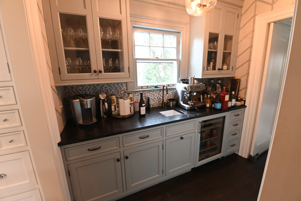 Premier Custom-Built Transitional Grey Butler's Pantry