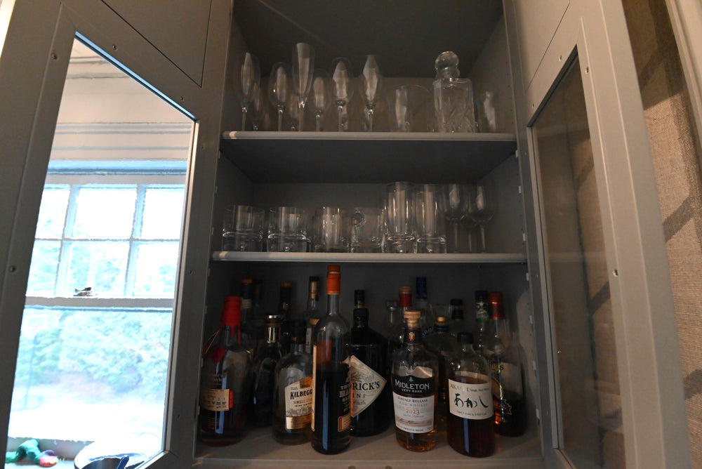 Premier Custom-Built Transitional Grey Butler's Pantry